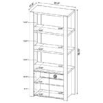 LAURELTON 3-PIECE ENTERTAINMENT CENTER TV STAND LIGHT OAK - Image 17