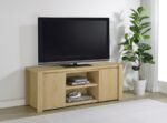 LAURELTON 60-INCH 2-DOOR TV STAND MEDIA CONSOLE LIGHT OAK - Image 2