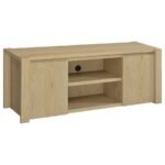 LAURELTON 60-INCH 2-DOOR TV STAND MEDIA CONSOLE LIGHT OAK