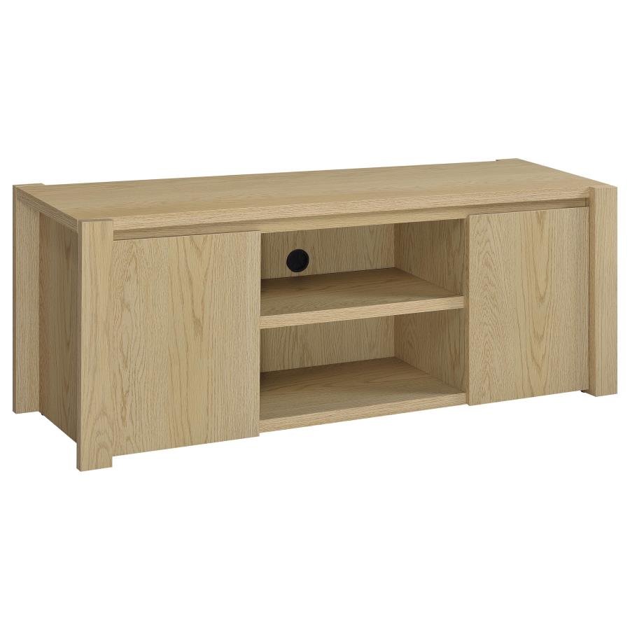 708222_02x900.jpg LAURELTON 60-INCH 2-DOOR TV STAND MEDIA CONSOLE LIGHT OAK - Image 1