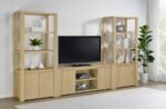 LAURELTON 60-INCH 2-DOOR TV STAND MEDIA CONSOLE LIGHT OAK - Image 12