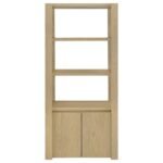LAURELTON 3-SHELF MEDIA TOWER TALL PIER CABINET LIGHT OAK - Image 4
