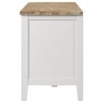 HOLLIS 2-DOOR WOOD 67-INCH TV STAND WITH DRAWER BROWN AND WHITE - Image 5