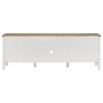 HOLLIS 2-DOOR WOOD 67-INCH TV STAND WITH DRAWER BROWN AND WHITE - Image 7