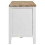 HOLLIS 2-DOOR WOOD 67-INCH TV STAND WITH DRAWER BROWN AND WHITE - Image 8