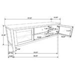 HOLLIS 2-DOOR WOOD 67-INCH TV STAND WITH DRAWER BROWN AND WHITE - Image 13