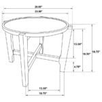 COTA 2-PIECE SOLID WOOD COFFEE AND END TABLE SET DARK BROWN - Image 9
