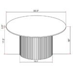 ROWENA ROUND SINTERED STONE COFFEE TABLE WHITE FAUX MARBLE - Image 4