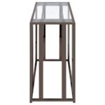 ADRI GLASS TOP ENTRYWAY CONSOLE TABLE BLACK NICKEL - Image 5