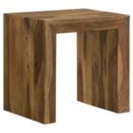 ODILIA RECTANGULAR SOLID WOOD END TABLE AUBURN