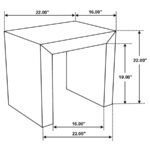 ODILIA RECTANGULAR SOLID WOOD END TABLE AUBURN - Image 7
