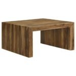 ODILIA SQUARE SOLID WOOD COFFEE TABLE AUBURN