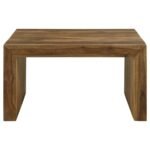ODILIA SQUARE SOLID WOOD COFFEE TABLE AUBURN - Image 3
