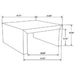 ODILIA SQUARE SOLID WOOD COFFEE TABLE AUBURN - Image 7