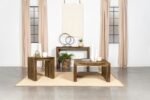ODILIA SQUARE SOLID WOOD COFFEE TABLE AUBURN - Image 8