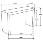 ODILIA RECTANGULAR SOLID WOOD ENTRYWAY CONSOLE TABLE AUBURN - Image 7