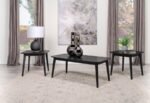RADLEY 3-PIECE RECTANGULAR COFFEE TABLE SET BLACK