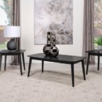 RADLEY 3-PIECE RECTANGULAR COFFEE TABLE SET BLACK
