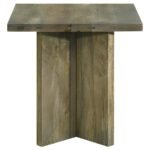 ANDANDO SQUARE SOLID WOOD END TABLE MANGO BROWN - Image 4