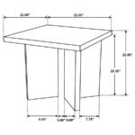 ANDANDO SQUARE SOLID WOOD END TABLE MANGO BROWN - Image 7