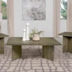 ANDANDO 3-PIECE COFFEE AND END TABLE SET MANGO BROWN