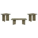 ANDANDO 3-PIECE COFFEE AND END TABLE SET MANGO BROWN - Image 2