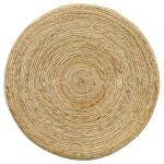 ARTINA WOVEN RATTAN ROUND SIDE END TABLE NATURAL BROWN - Image 4