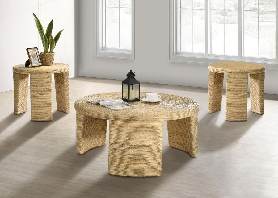 708508-S3_01x900.jpg ARTINA 3-PIECE RATTAN COFFEE AND END TABLE SET NATURAL - Image 1