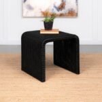 CAHYA WOVEN RATTAN SQUARE END TABLE BLACK - Image 2
