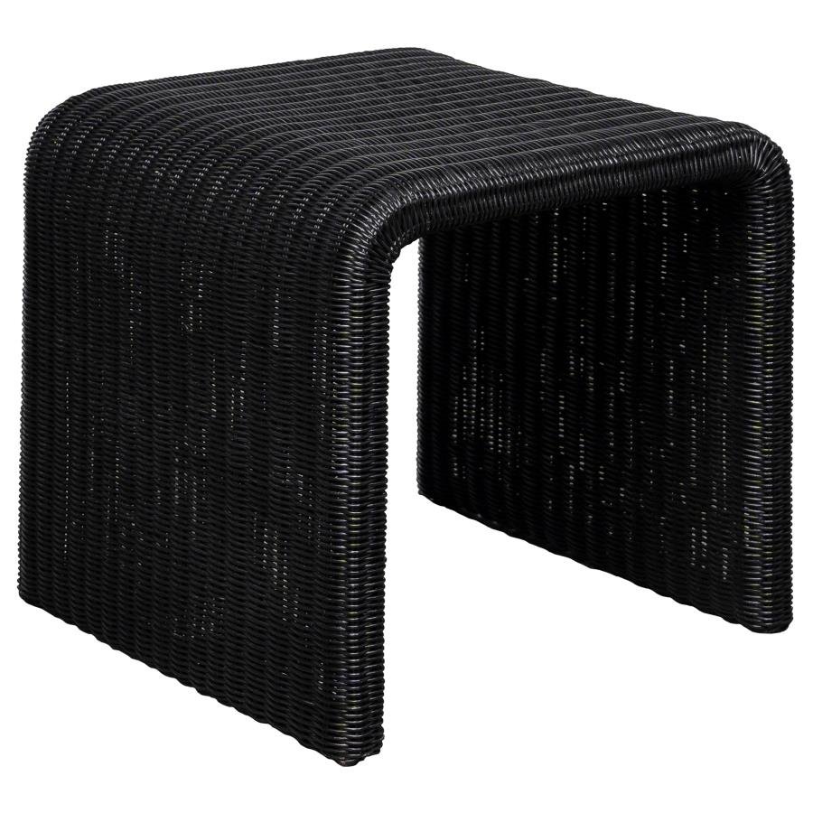 708517_02x900.jpg CAHYA WOVEN RATTAN SQUARE END TABLE BLACK - Image 1