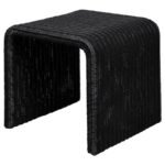 CAHYA WOVEN RATTAN SQUARE END TABLE BLACK - Image 4