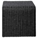 CAHYA WOVEN RATTAN SQUARE END TABLE BLACK - Image 5