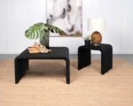 CAHYA WOVEN RATTAN SQUARE END TABLE BLACK - Image 8