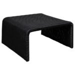 CAHYA 2-PIECE RATTAN COFFEE AND END TABLE SET BLACK - Image 6