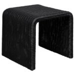 CAHYA 3-PIECE RATTAN COFFEE AND END TABLE SET BLACK - Image 3