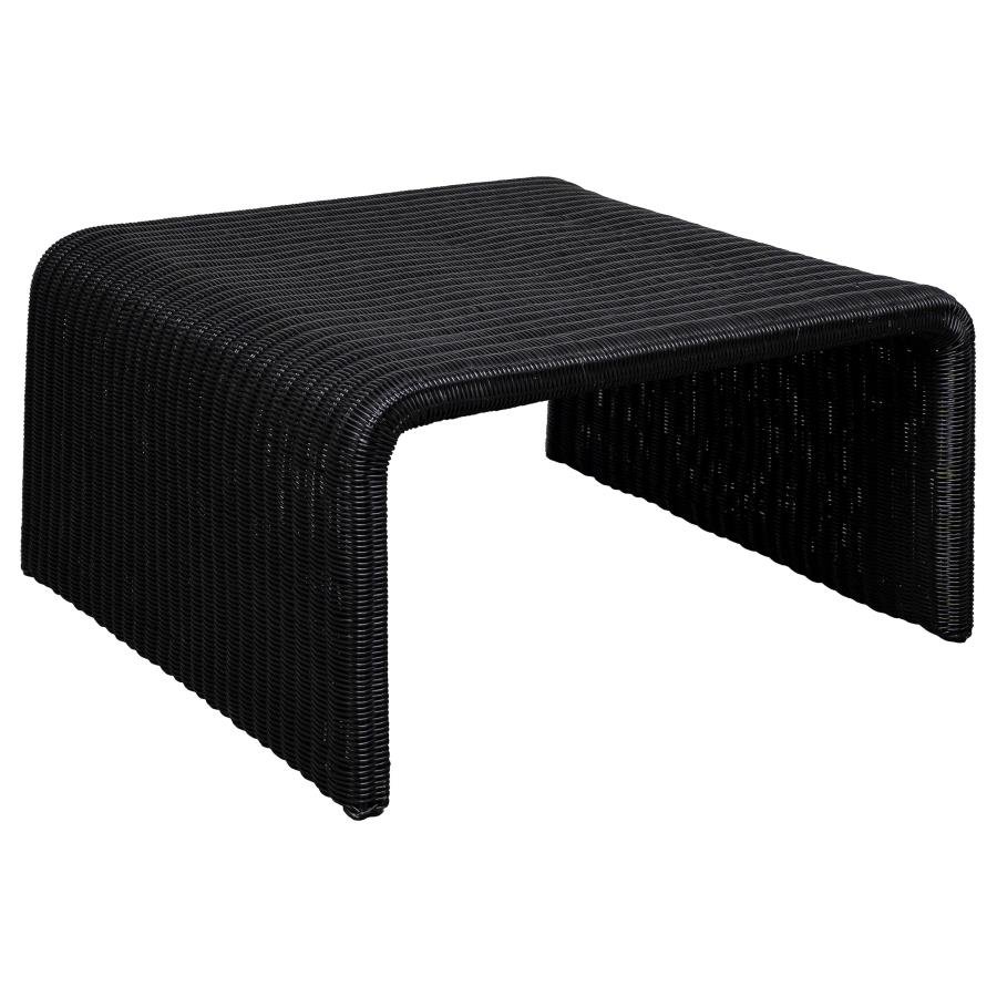 708518_02x900.jpg CAHYA WOVEN RATTAN SQUARE COFFEE TABLE BLACK - Image 1