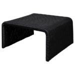 CAHYA WOVEN RATTAN SQUARE COFFEE TABLE BLACK - Image 4