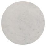 ASTORIA ROUND GENUINE MARBLE SIDE END TABLE WHITE - Image 3