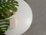 ASTORIA ROUND GENUINE MARBLE SIDE END TABLE WHITE - Image 4