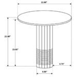 ASTORIA ROUND GENUINE MARBLE SIDE END TABLE WHITE - Image 6