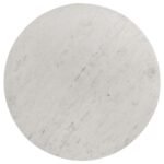 ASTORIA ROUND GENUINE MARBLE COFFEE TABLE WHITE - Image 3