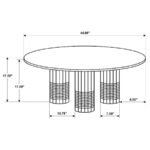 ASTORIA ROUND GENUINE MARBLE COFFEE TABLE WHITE - Image 6