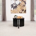 CORDOVA ROUND SOLID WOOD END TABLE BLACK - Image 2