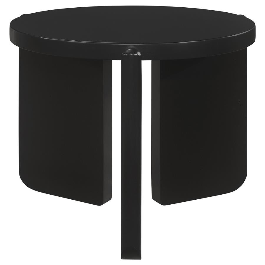 709677_02x900.jpg CORDOVA ROUND SOLID WOOD END TABLE BLACK - Image 1