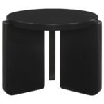 CORDOVA ROUND SOLID WOOD END TABLE BLACK - Image 3