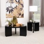 CORDOVA ROUND SOLID WOOD END TABLE BLACK - Image 6