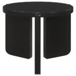 CORDOVA 2-PIECE SOLID WOOD COFFEE AND END TABLE SET BLACK - Image 3