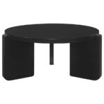 CORDOVA 2-PIECE SOLID WOOD COFFEE AND END TABLE SET BLACK - Image 7