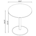 GANSO ROUND METAL END TABLE WITH TEMPERED GLASS TOP BLACK - Image 4