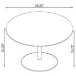 GANSO 3-PIECE ROUND GLASS TOP COFFEE AND END TABLE SET BLACK - Image 6